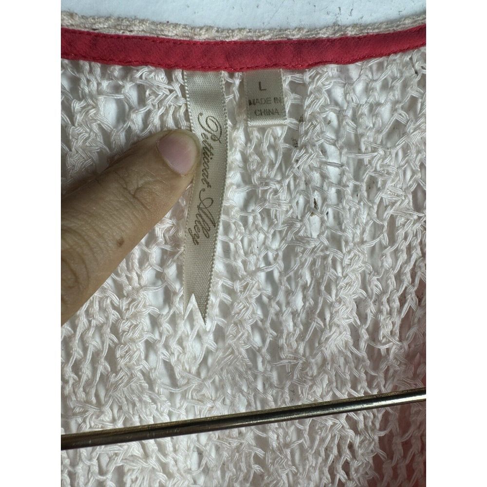 Petticoat Alley 100% Silk Short Sleeve Top Blouse Size Large Pink - Picture 9 of 9